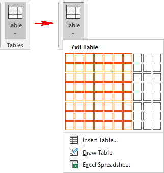 Insert Table list in PowerPoint 365