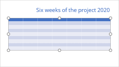 Table in PowerPoint 365