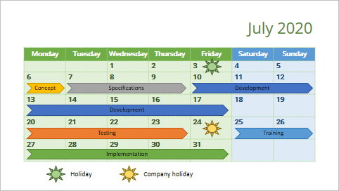 Calendar for one month in PowerPoint for Microsoft 365 Calendar for one month in PowerPoint 365