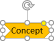 Shape with text in PowerPoint for Microsoft 365 Shape with text in PowerPoint 365
