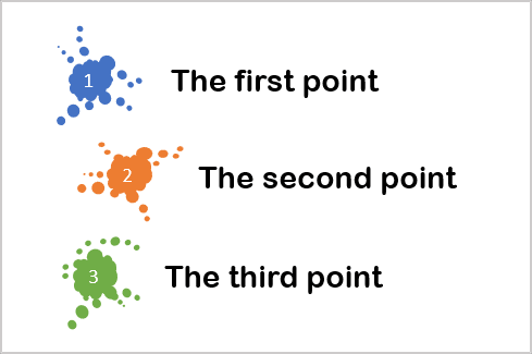 Blots for numbering in PowerPoint for Microsoft 365 Blots for numbering in PowerPoint 365