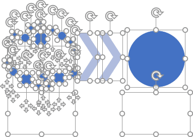 Ungrouped shapes in PowerPoint 2016