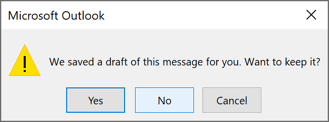 Draft save in Outlook for Microsoft 365 Draft save in Outlook 365