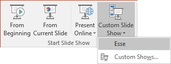 Run Your own Custom show in PowerPoint 2016