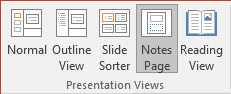 Notes page in PowerPoint 2016 Notes page in PowerPoint 2016
