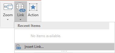 Insert Link in PowerPoint 2016