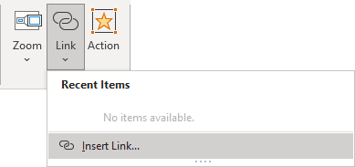 Insert Link in PowerPoint 365