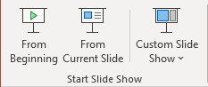 Start Slide show in PowerPoint 365