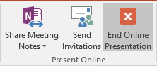 End Online Presentation in PowerPoint 2016
