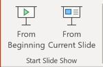 Start Presentation in PowerPoint 365