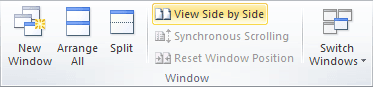 View side by side in Word 2010