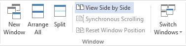 View side by side in Word 2013
