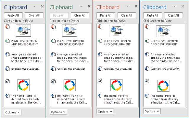 Microsoft Office Clipboard in Office 2016 Microsoft Office Clipboard in Office 2016