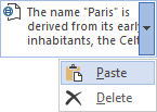 Paste from in Office 2016