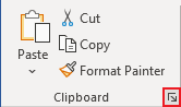 Clipboard launcher in Office for Microsoft 365 Clipboard launcher in Office 365