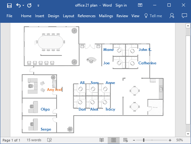 Schema Watermark with text in Word 2016