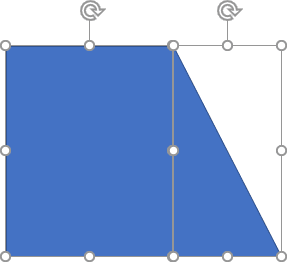Two shapes selected in PowerPoint 2016