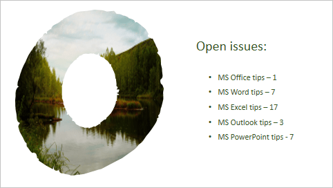 Letter O in PowerPoint for Microsoft 365 Letter O in PowerPoint 365