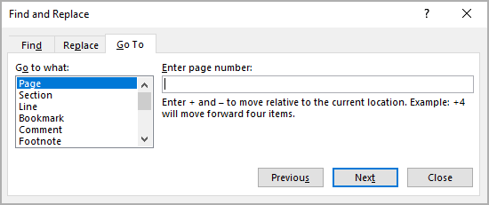 GoTo in Word for Microsoft 365 GoTo in Word 365