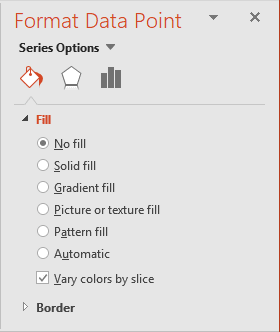 Format Data Point pane in PowerPoint 2016