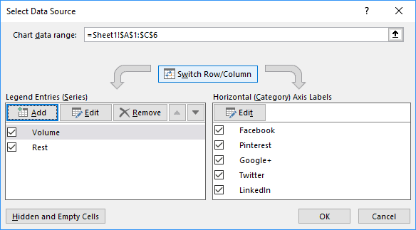 Select Data Source in PowerPoint 2016