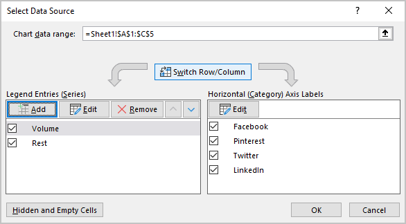 Select Data Source in PowerPoint 365