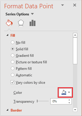 Choose point color in PowerPoint 2016