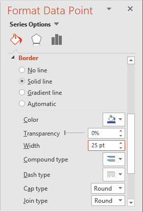 Choose border color in PowerPoint 2016