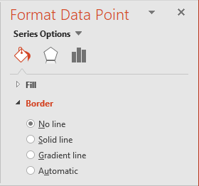 Choose no border in PowerPoint 2016