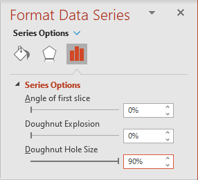 Doughnut Hole Size in PowerPoint 365