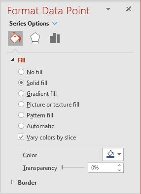 Choose point color in PowerPoint 365