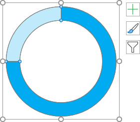 Colored pie chart in PowerPoint 365