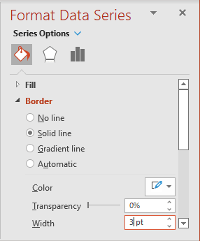 Choose border color and width in PowerPoint 365