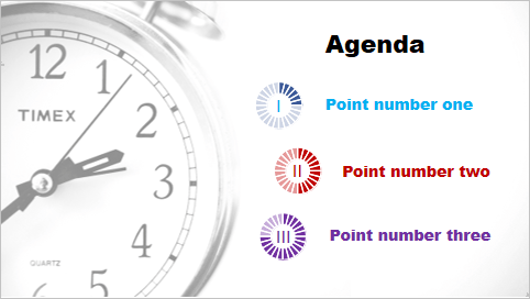 Agenda numbering in PowerPoint for Mirosoft 365 Agenda numbering in PowerPoint 365