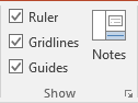 Show group in PowerPoint 2016