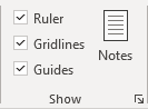 Show group in PowerPoint 365