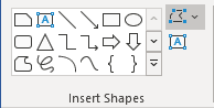 Insert Shapes group in Word 365