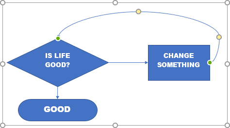 Connector for change in Word 365