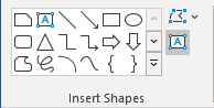 Draw Text Box in Insert Shapes group in Word 365