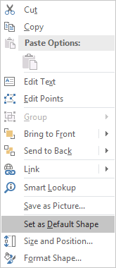 Default shape in PowerPoint 2016 Default shape in PowerPoint 2016