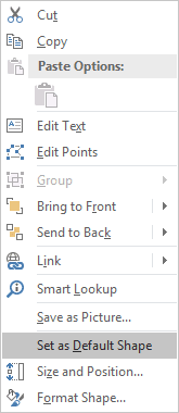 Default shape in PowerPoint 2016