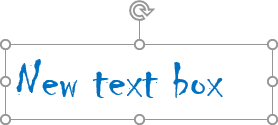 New text box in Word 2016