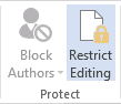 Protect group in Word 2013
