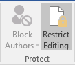 Protect group in Word 2016