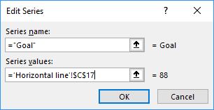 Edit Series in Excel 2016