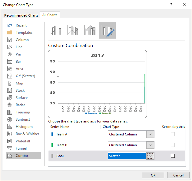 Add Fixed Line To Excel Chart