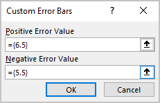 Custom Error Bars in Excel 365