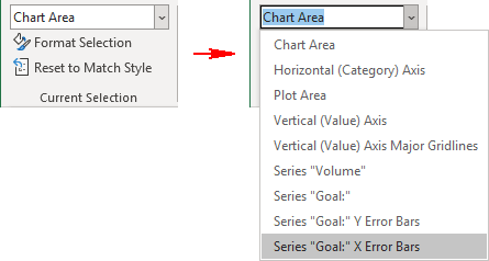 Select Error Bars in Excel 365