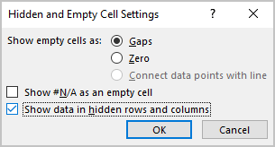 Hidden and Empty Cell Settings in Excel for Microsoft 365 Hidden and Empty Cell Settings in Excel 365
