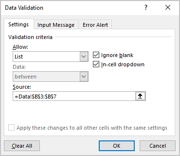 Data Validation in Excel for Microsoft 365